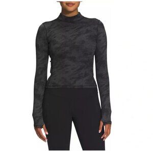 NWT The North Face Sunset Pass Jacquard Black Long Sleeve Top